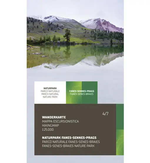 PA14 Parco Naturale Fanes-Senes-Braies - mappa escursionistica Multicolor