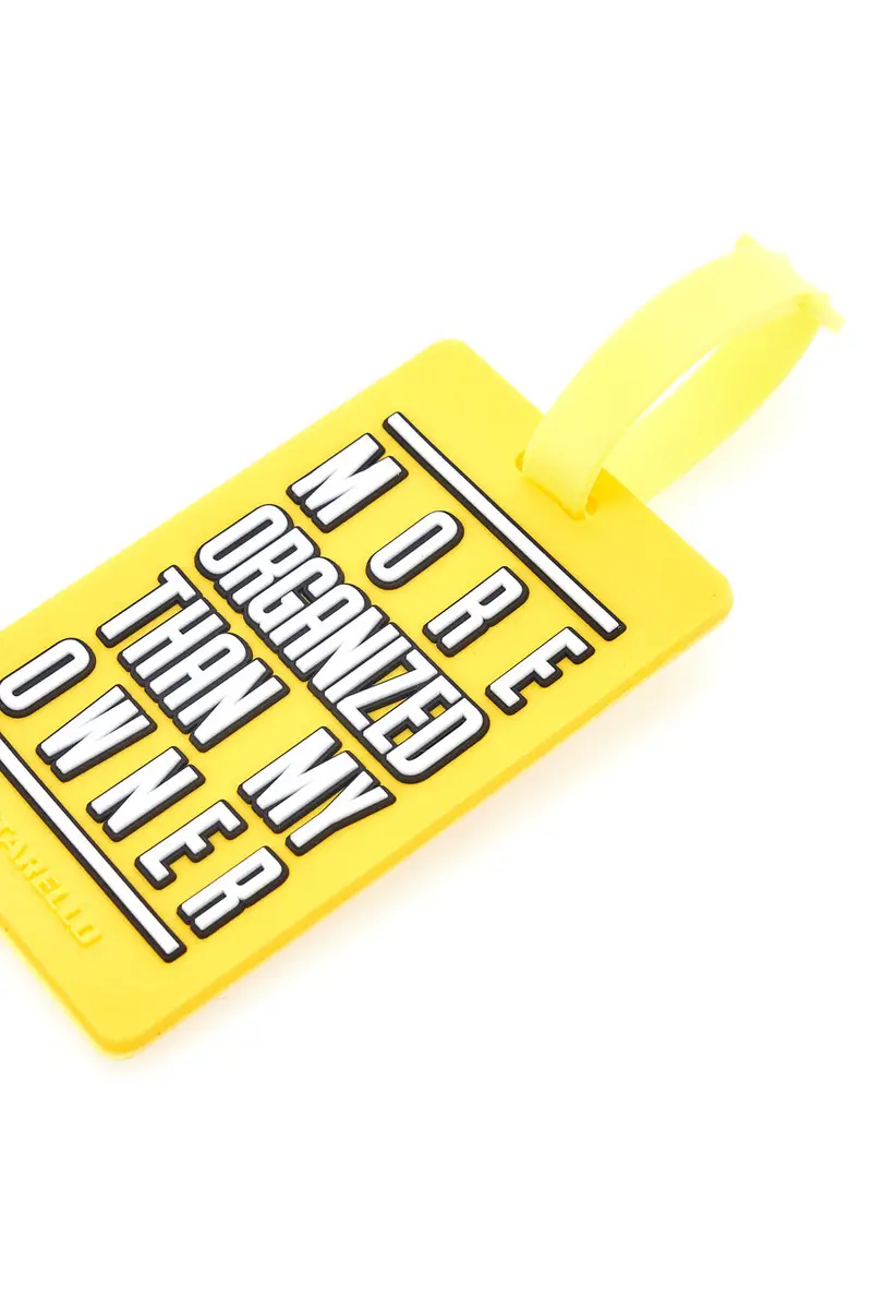 Tag Giallo per Valigia "More Organized Than My Owner" NAMETAG 2 miniatura 3