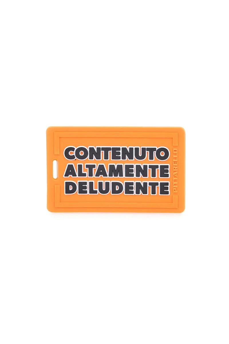 Tag per Valigia Arancione "Contenuto Altamente Deludente " NAMETAG 6