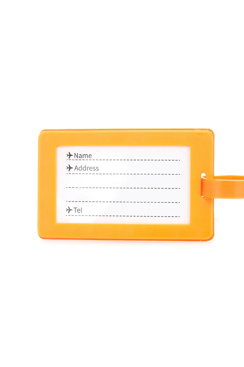 Tag per Valigia Arancione "Contenuto Altamente Deludente " NAMETAG 6 miniatura 2