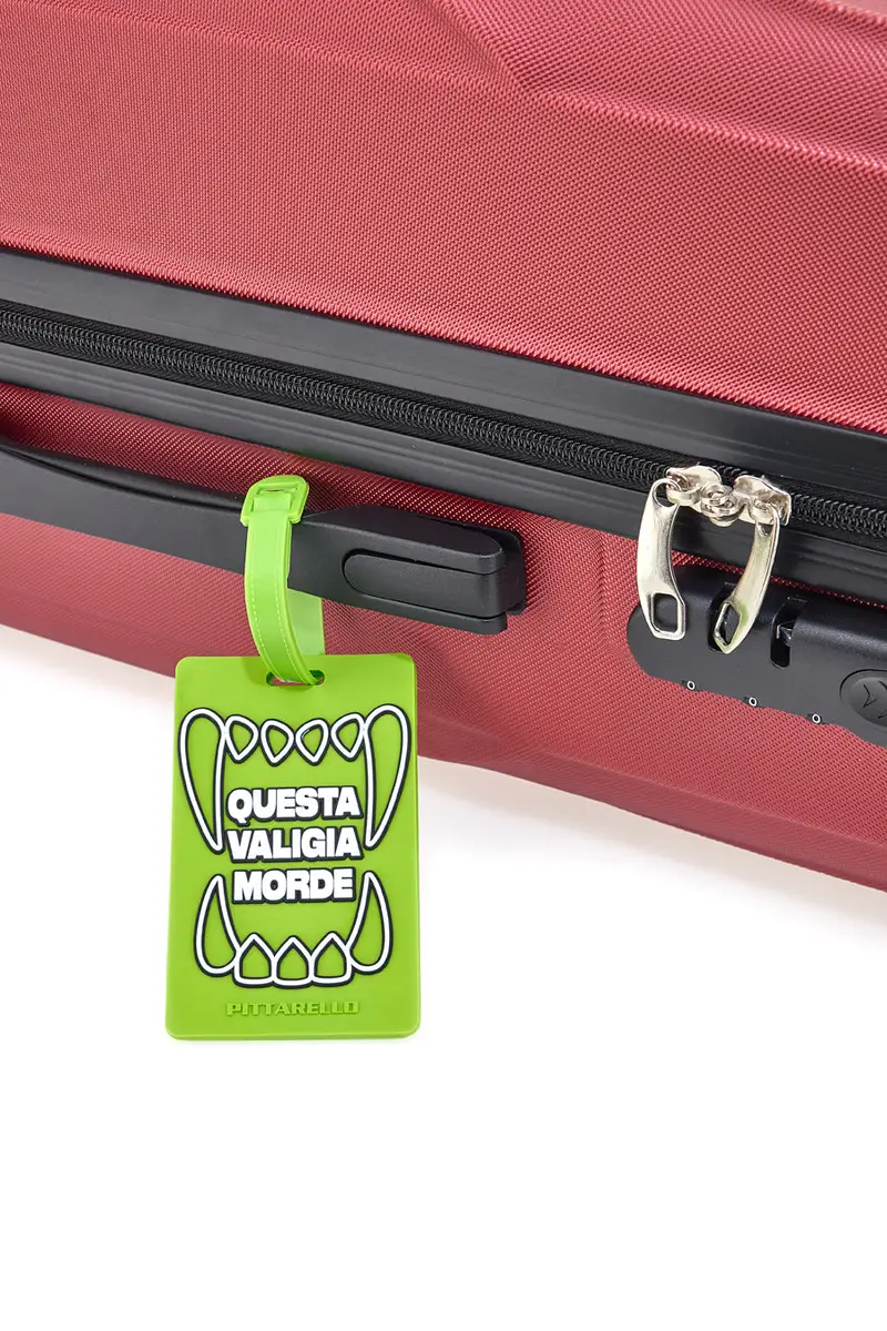 Tag per Valigia Verde "Questa Valigia Morde" NAMETAG 3 miniatura 2