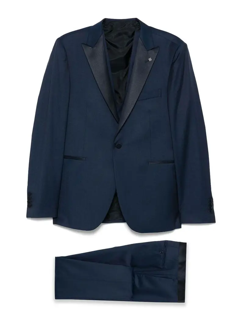 Abito blu con giacca e pantaloni