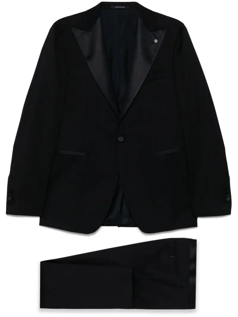 Abito blu notte con reverse in raso