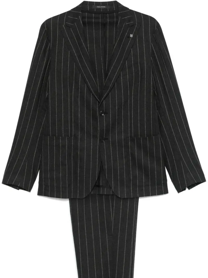 Abito Derrik nero gessato Grigio