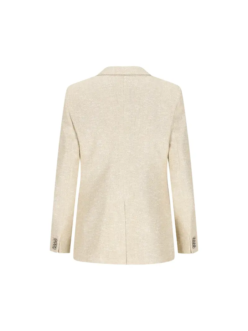 Blazer In Seta BEIGE miniatura 2