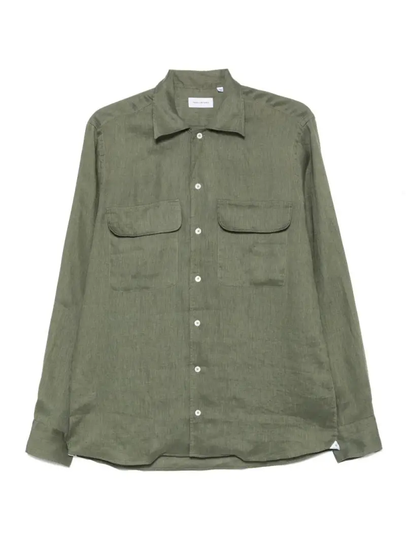 Camicia Rowan verde in lino