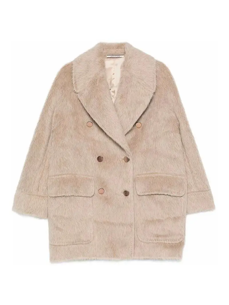 Cappotto doppiopetto marrone chiaro Grigio