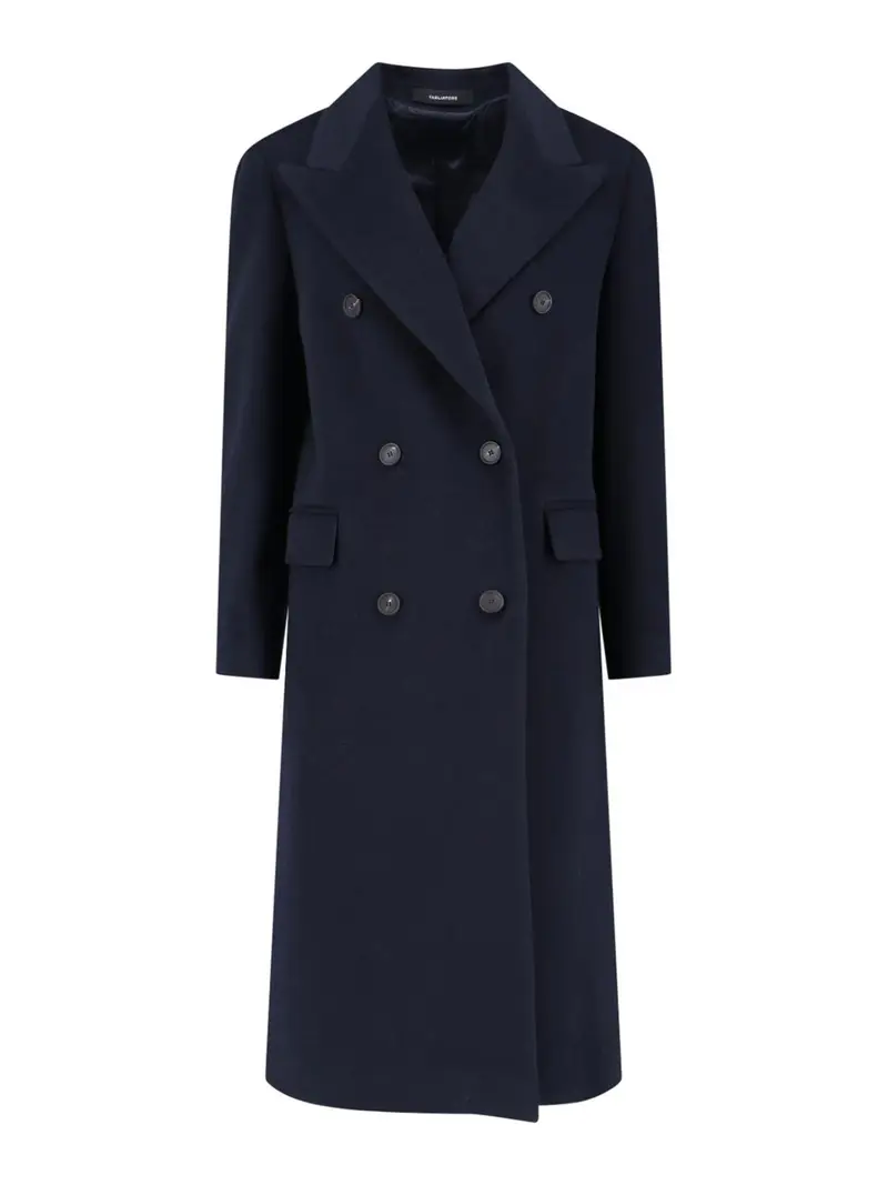 Cappotto Midi Doppiopetto Blu