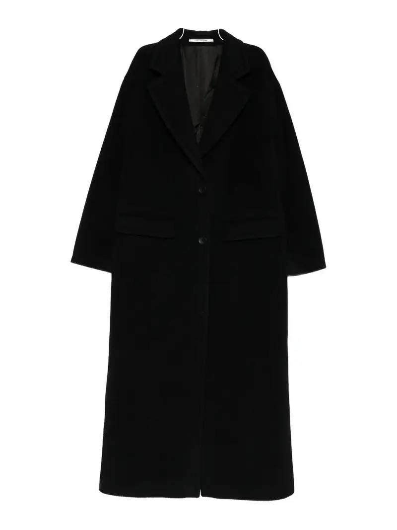 Cappotto monopetto in lana Nero