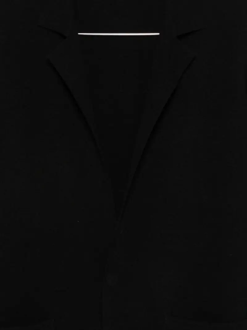 Cappotto scuro monopetto Nero miniatura 3