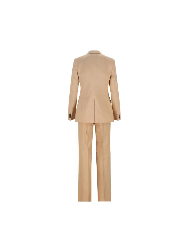 Completo In Lana Vergine BEIGE miniatura 2