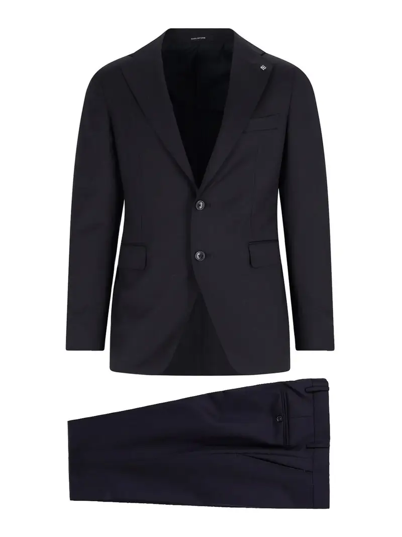 Completo Monopetto In Lana Vergine Blu