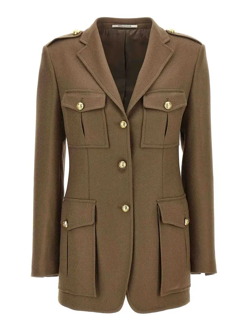 Giacca a un petto Marrone