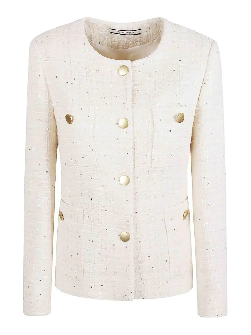 Giacca di miscela di cotone Beige