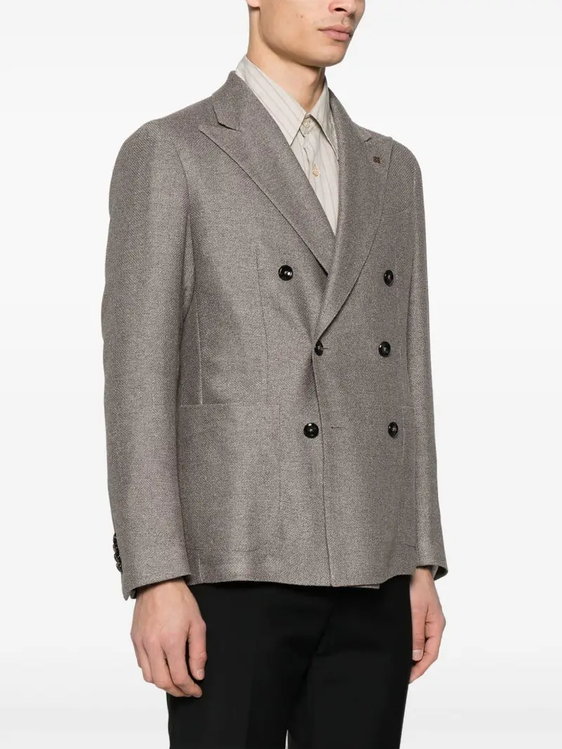 Giacca doppiopetto tabacco decostruito miniatura 2