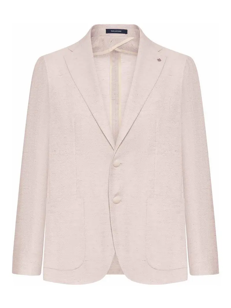 Giacca in lino sartoriale Montecarlo Rosa