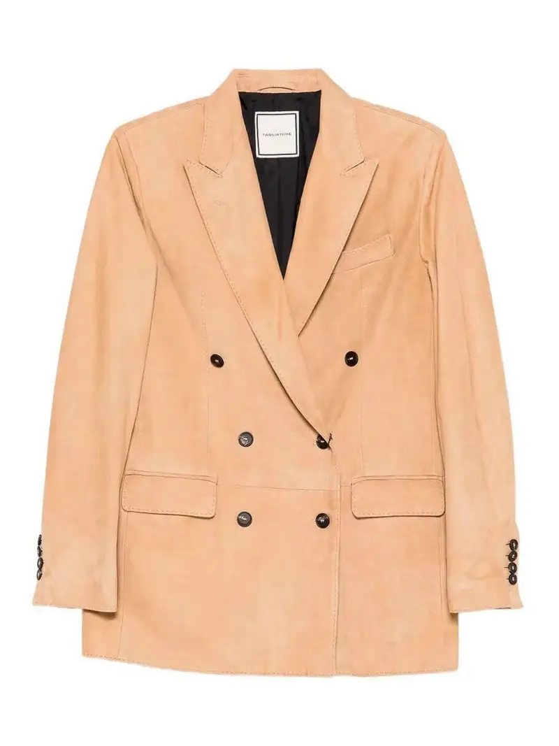 Giacca in pelle Crema