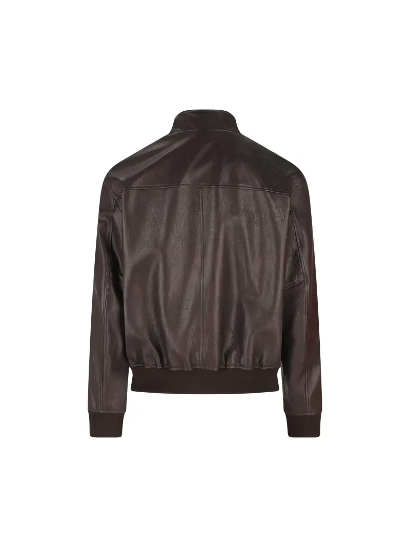 Giacca In Pelle MARRONE miniatura 2