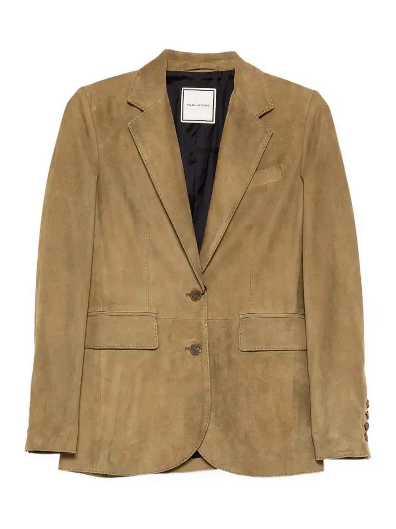 Giacca in pelle Verde