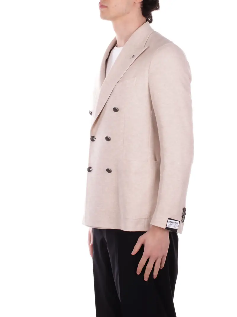 Giacche Blazer Uomo Beige miniatura 2