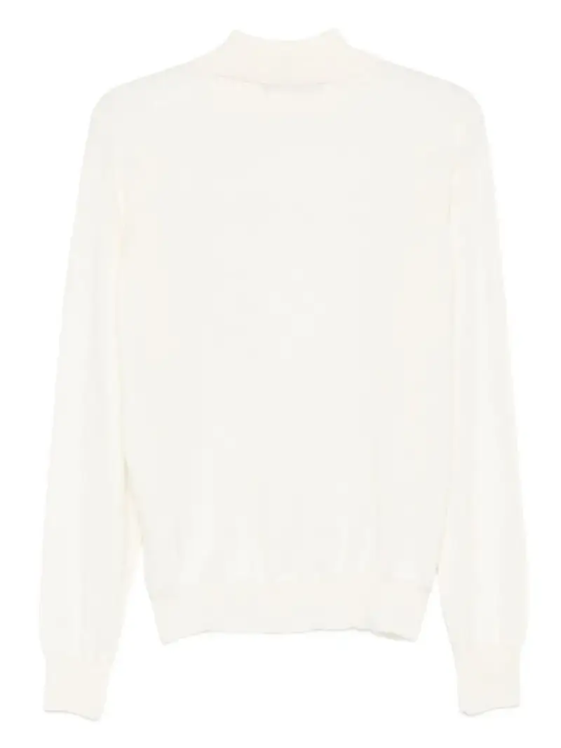 Maglione a Collo Alto in Tessuto Panna miniatura 3