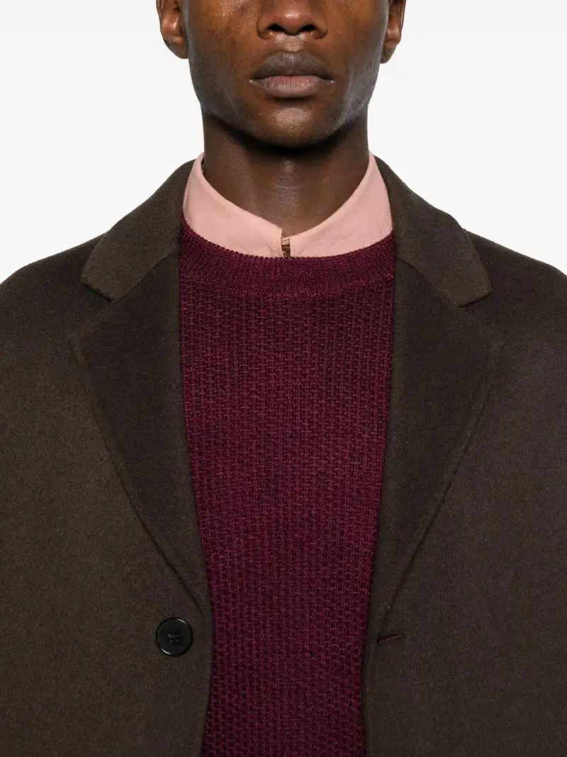 Maglione bordeaux girocollo miniatura 2