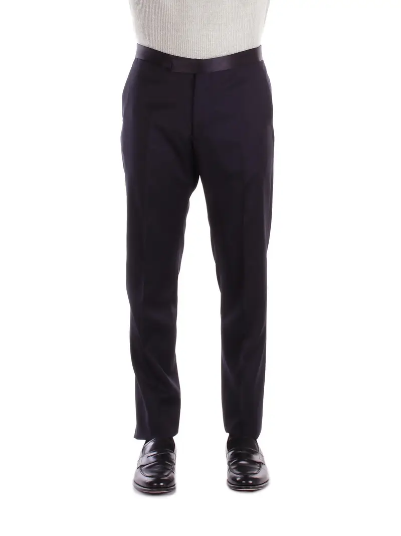 Pantaloni Eleganti Uomo Blu