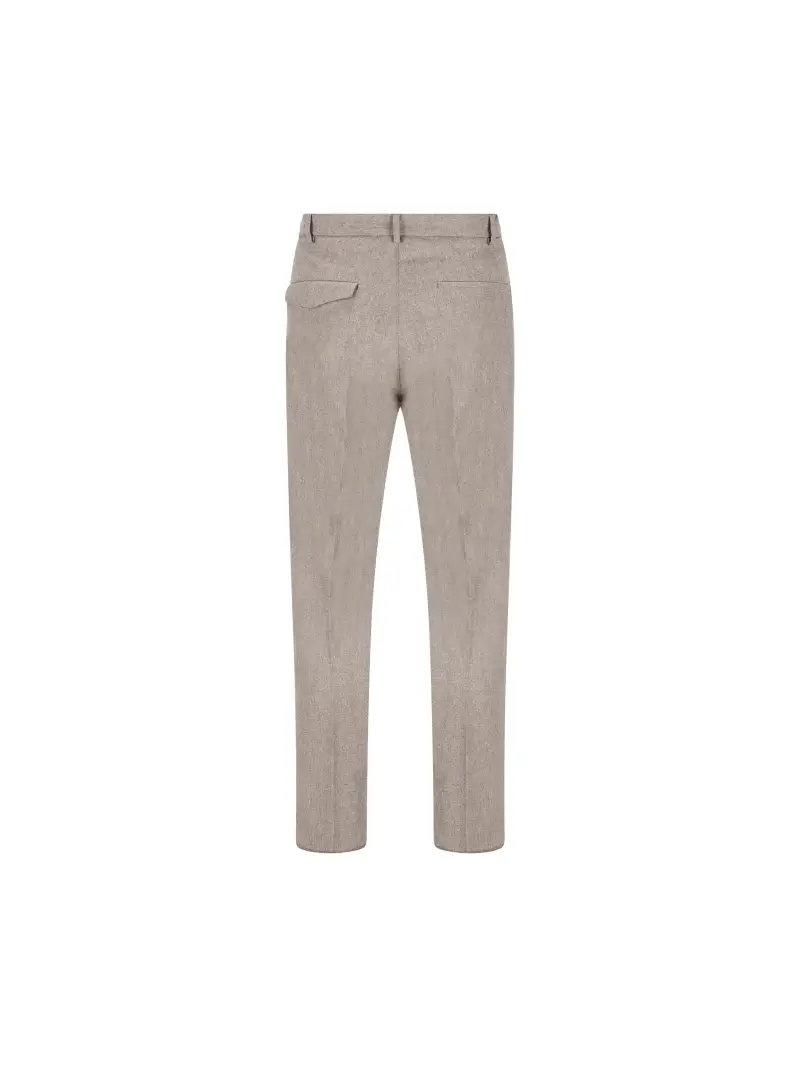 Pantaloni In Lana BEIGE miniatura 2