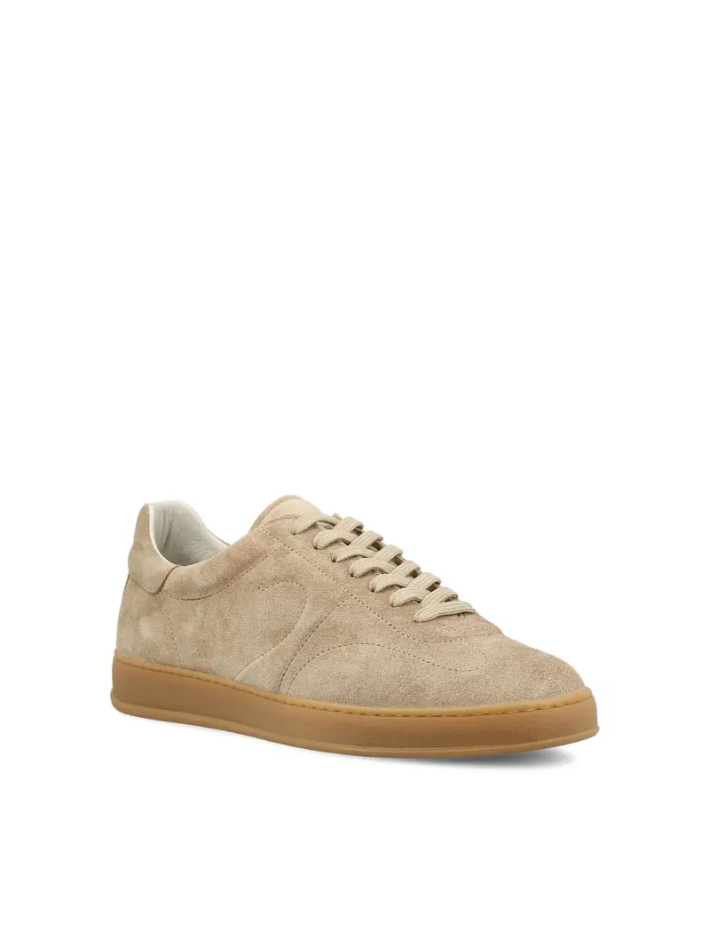 Sneakers In Pelle BEIGE miniatura 2