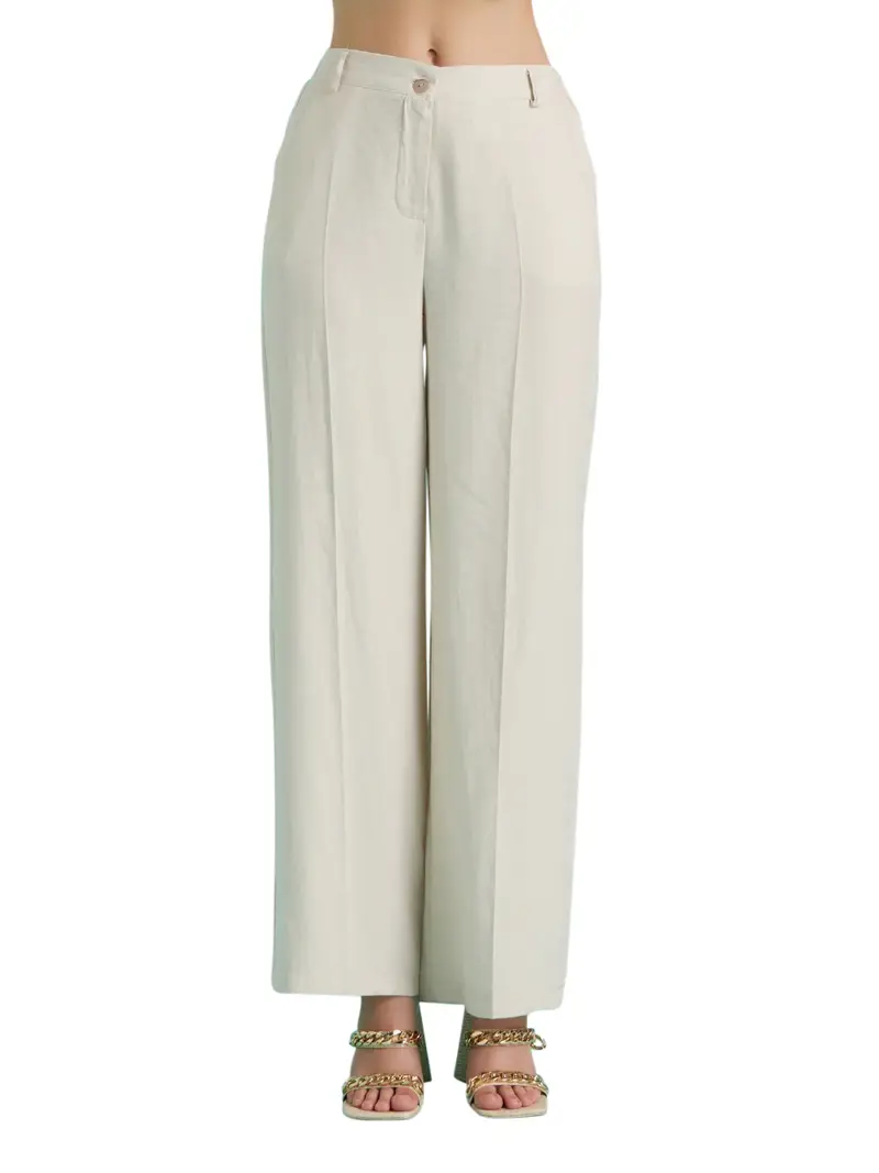 pantalone palazzo take two da donna - beige