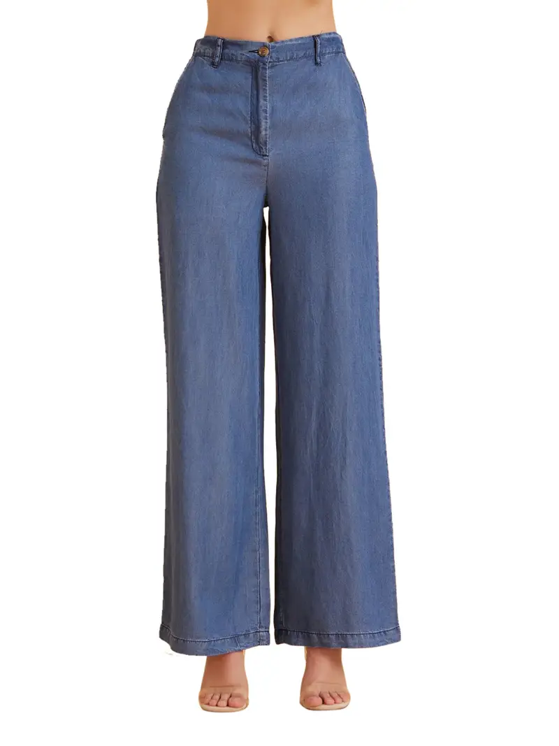 pantalone palazzo take two da donna - denim