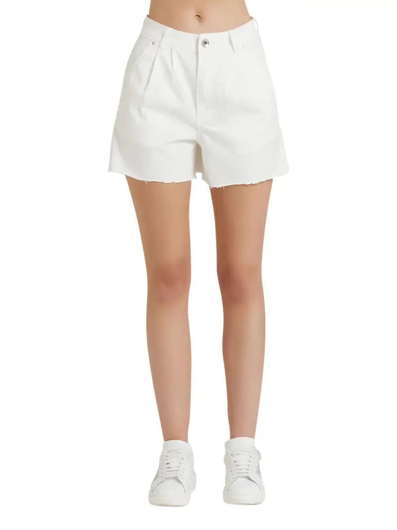shorts take two fold da donna - bianco