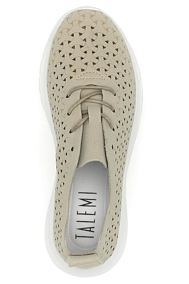 Sneakers Beige con Tomaia Traforata TALEMI BK25S861 [BEIGE] miniatura 3