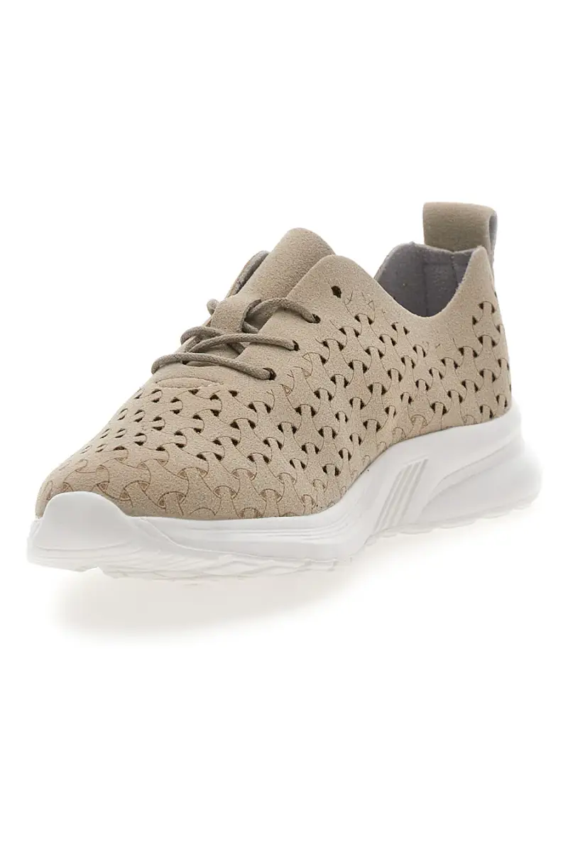 Sneakers Beige con Tomaia Traforata TALEMI BK25S861 [BEIGE] miniatura 4