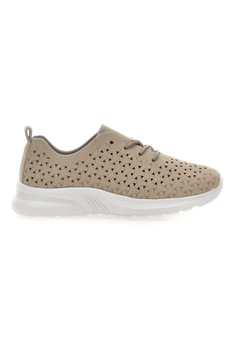 Sneakers Beige con Tomaia Traforata TALEMI BK25S861 [BEIGE]
