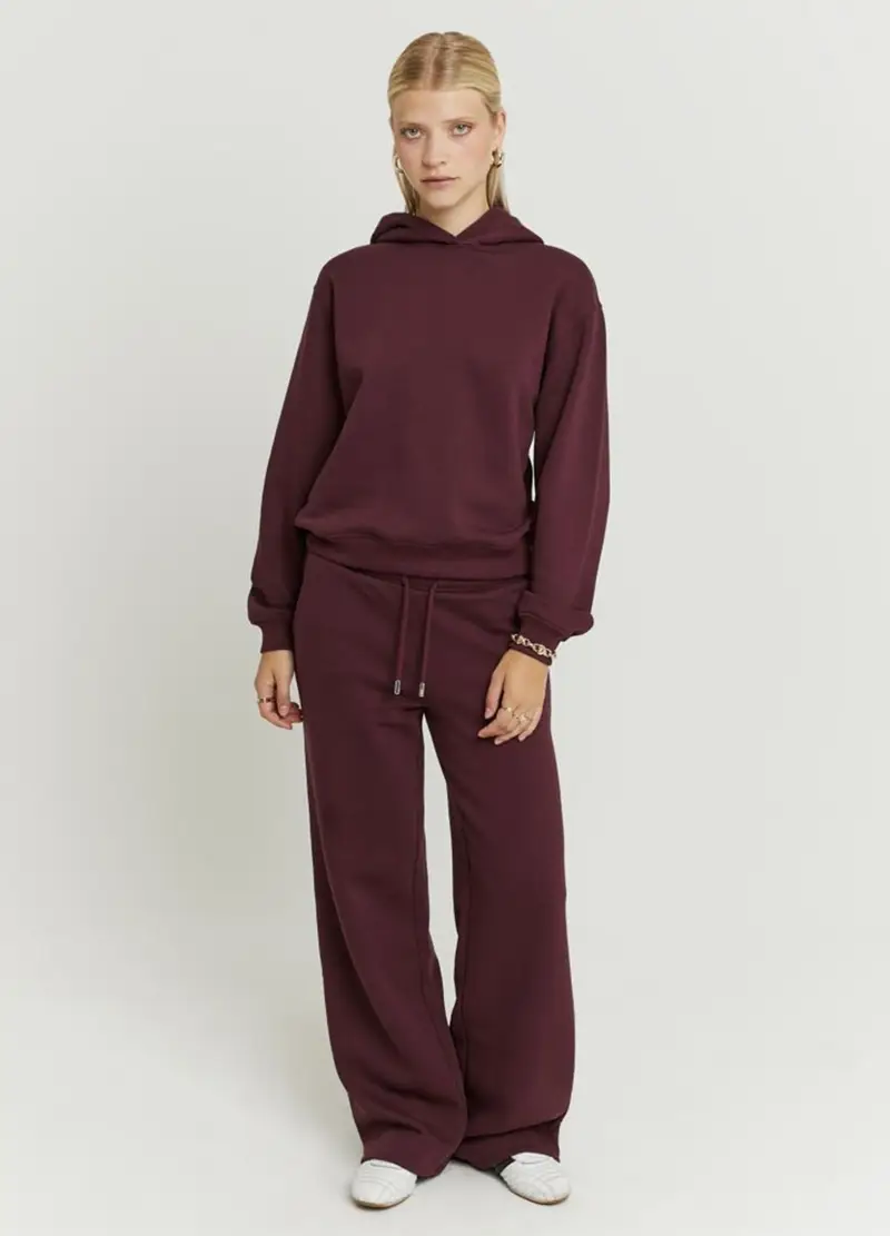 Pantaloni In Misto Cotone Viola Regular Fit, Donna, Viola