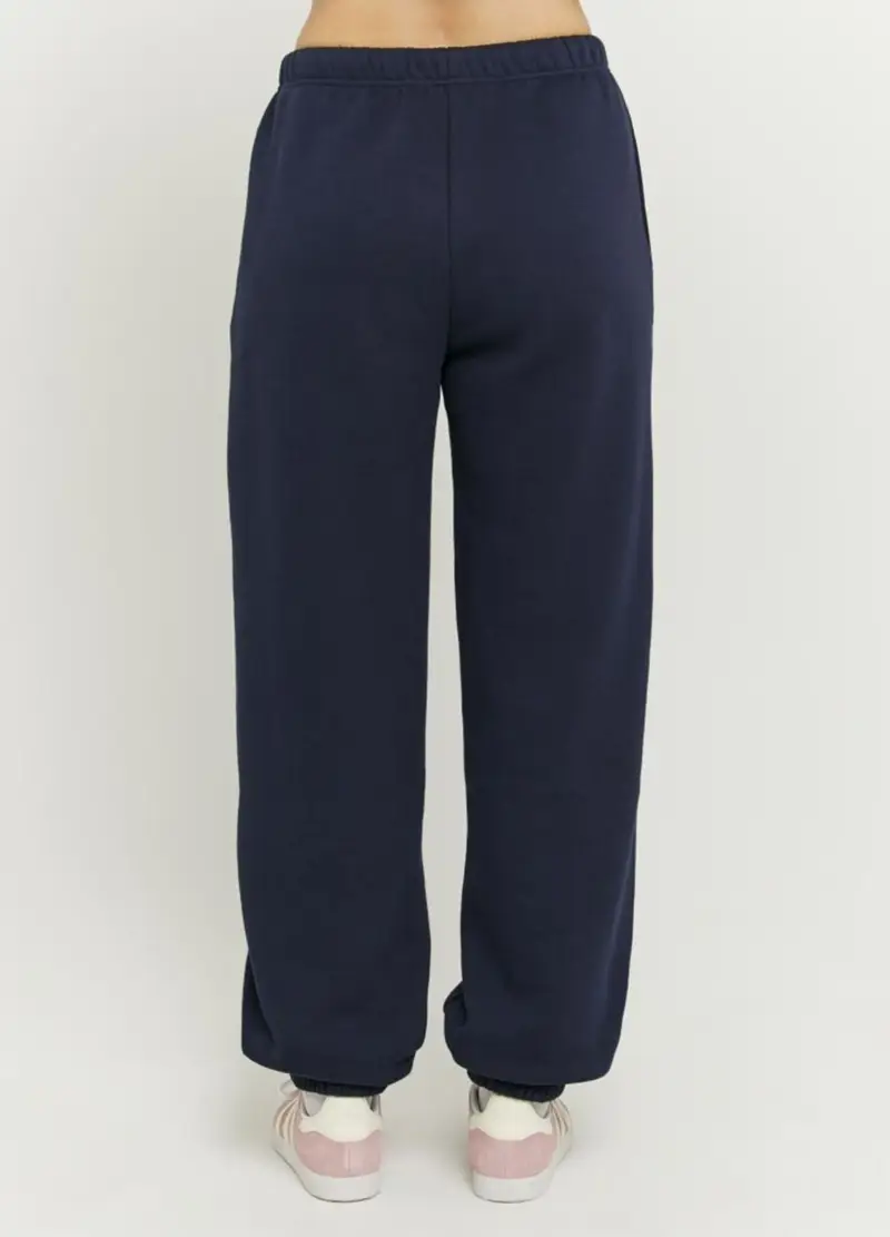 Pantaloni Jogger In Misto Cotone Blu Regular Fit, Donna, Blu miniatura 3