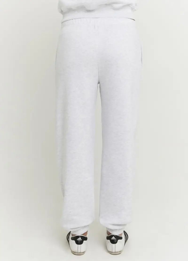 Pantaloni Jogger In Misto Cotone Grigio Regular Fit, Donna, Grigio miniatura 3