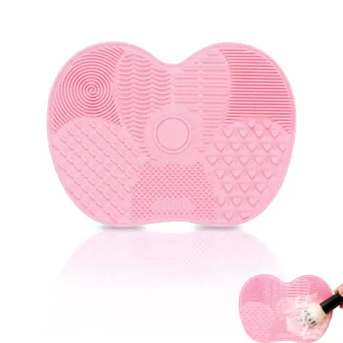 Tampone in Silicone per Pennelli per il Trucco, Spazzole per Cosmetici Tappetino per Pulizia, Strumento per la Pulizia