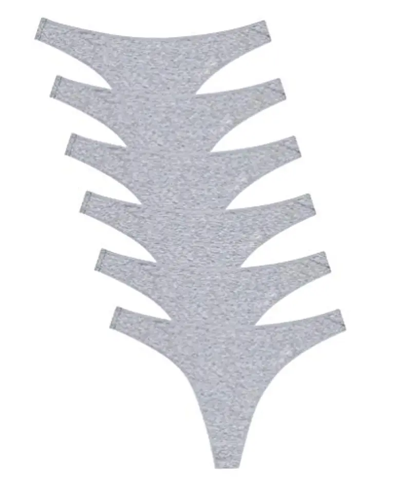 Tanga in Cotone Liscio con Finitura Sottile Che Non segna. Comodi, Morbidi ed Elastici. Progettati in Spagna - Confezione da 12, Grigio, S/M