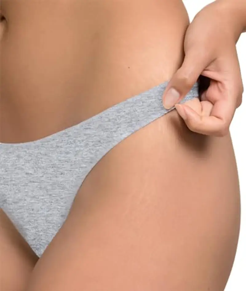 Tanga in Cotone Liscio con Finitura Sottile Che Non segna. Comodi, Morbidi ed Elastici. Progettati in Spagna - Confezione da 12, Grigio, S/M miniatura 3