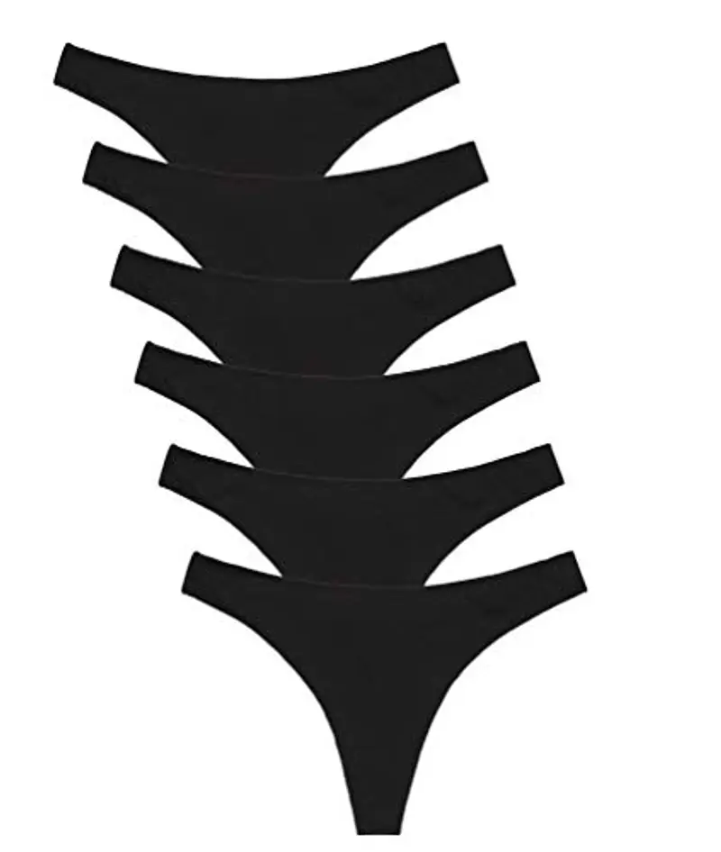 Tanga in Cotone Liscio con Finitura Sottile Che Non segna. Comodi, Morbidi ed Elastici. Progettati in Spagna - Confezione da 12, Nero, L/XL