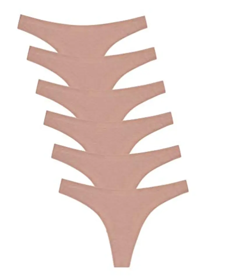 Tanga in Cotone Liscio con Finitura Sottile Che Non segna. Comodi, Morbidi ed Elastici. Progettati in Spagna - Confezione da 12, Visone, L/XL