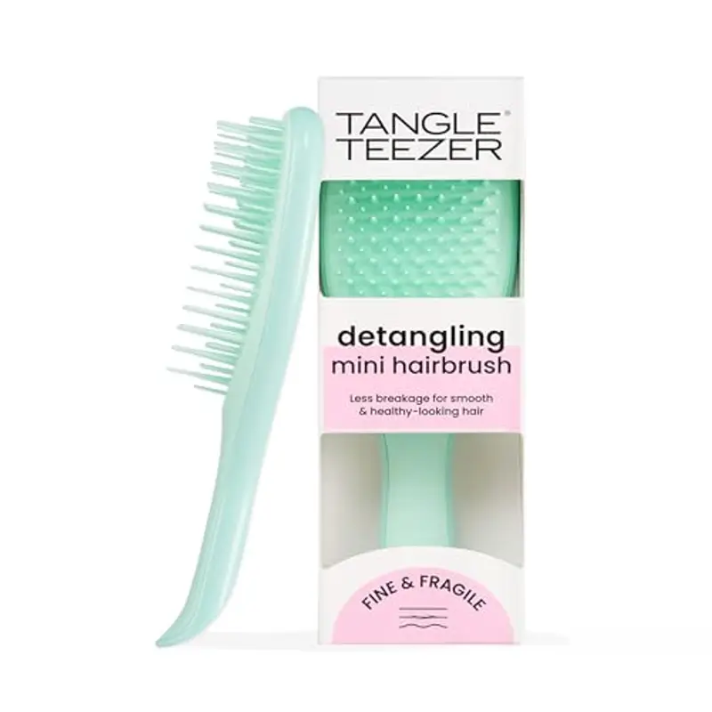 Tangle Teezer Fini e Fragili Ultimate Detangler per capelli colorati, fini e sottili - Spazzola a doppie setole morbide riduce rottura e lo strappo - per capelli delicati, Blu (Jade Lagoon)