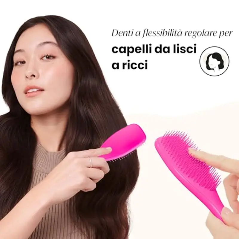 Tangle Teezer Ultimate Detangler - Districa i capelli bagnati e asciutti - Anti-rottura e scioglinodi. Design con setole a doppio livello - Spazzola adatta a tutti i tipi di capelli - Fucsia miniatura 3