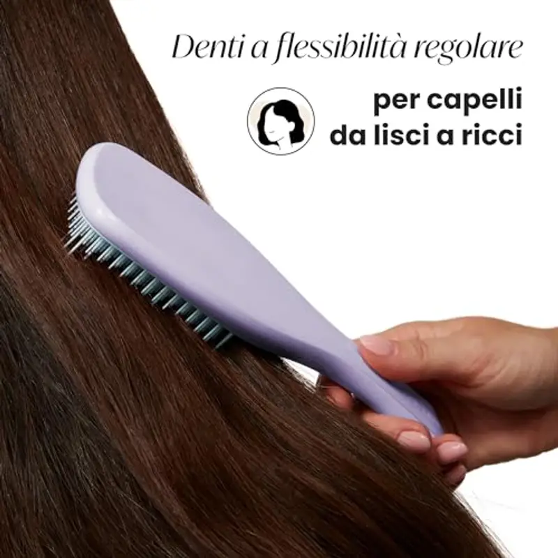 Tangle Teezer Ultimate Detangler - Districa i capelli bagnati e asciutti - Anti-rottura e scioglinodi. Design con setole a doppio livello - Spazzola adatta a tutti i tipi di capelli - Lilla e Celeste miniatura 3