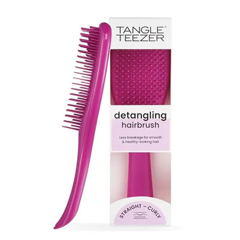 Tangle Teezer Ultimate Detangler - Districa i capelli bagnati e asciutti - Anti-rottura e scioglinodi. Design con setole a doppio livello - Spazzola adatta a tutti i tipi di capelli - Magenta