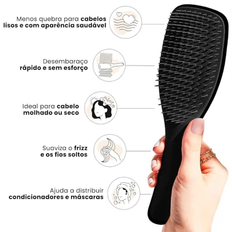 Tangle Teezer Ultimate Detangler - Districa i capelli bagnati e asciutti - Anti-rottura e scioglinodi. Design con setole a doppio livello - Spazzola adatta a tutti i tipi di capelli - Nero Liquirizia miniatura 2