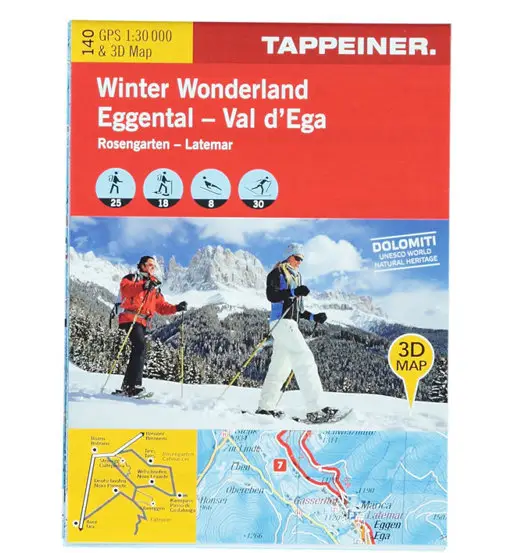 Winter Wonderland - Val d Ega N 140 - carta topografica 1 30 000