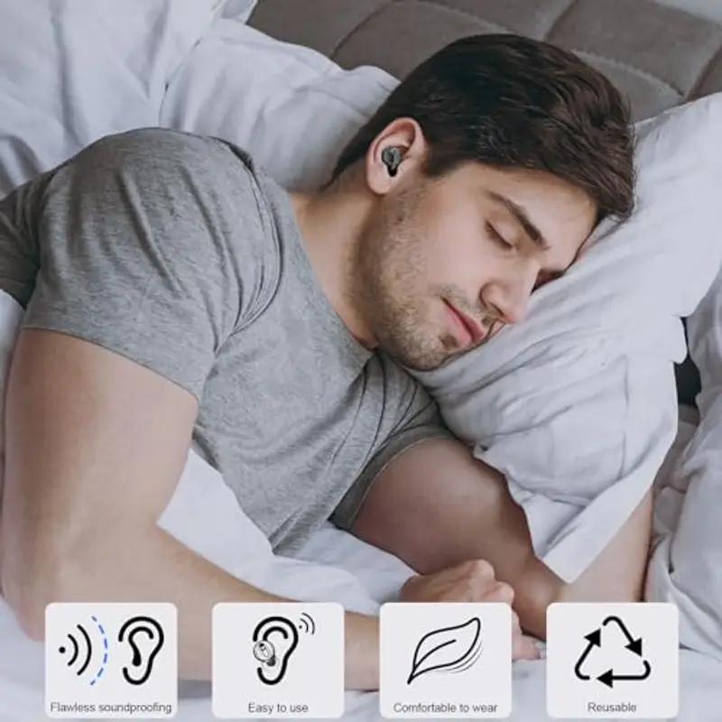 Tappi Orecchie Dormire con con 2 Livelli Regolabili, 17-35dB Tappi per Orecchie Silicone Antirumore con Gommini Singoli/Doppi per Dormire/ConcentrarsiViaggiare-7 Paia in XS/S/M/L con Design Magnetico miniatura 3